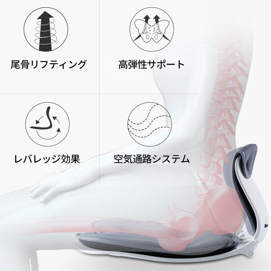 骨盤サポートチェア - 姿勢輔正に最適